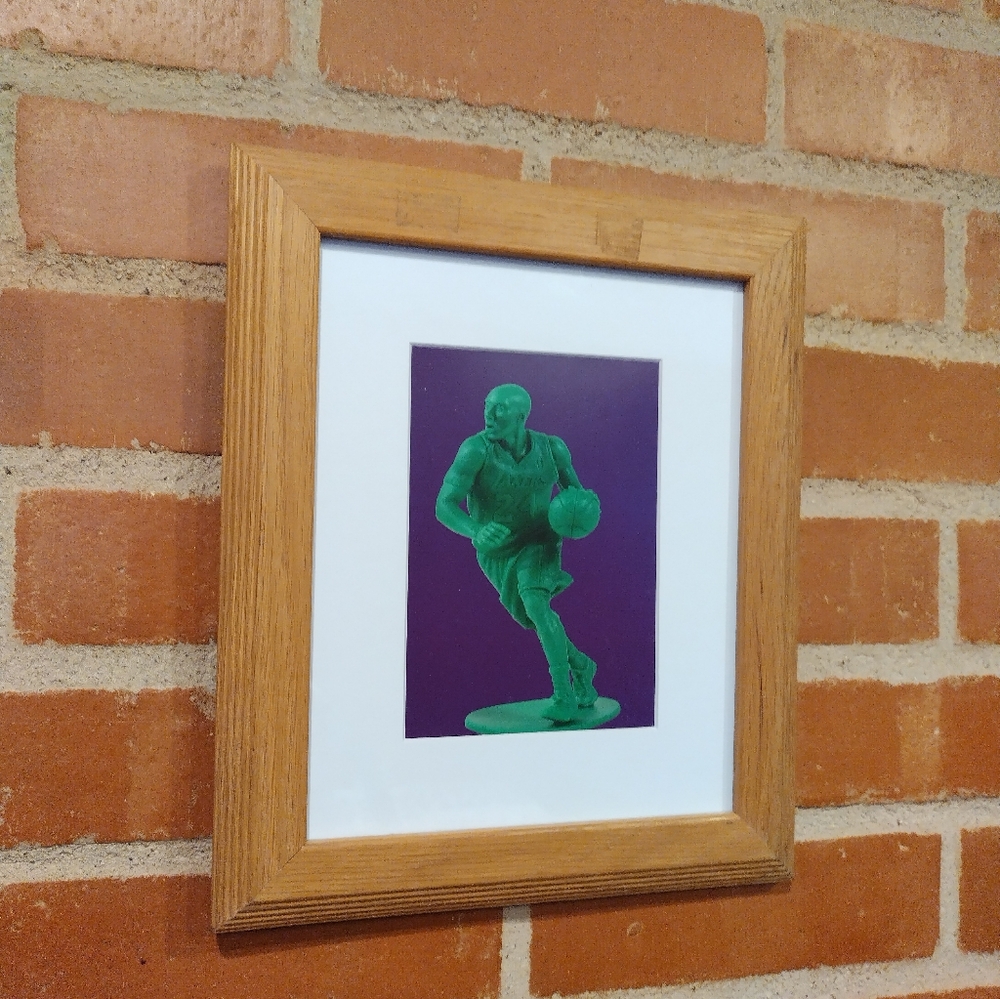 Kobe Bryant Los Angeles Lakers Retro NBA Plastic Army Man Framed Art Print